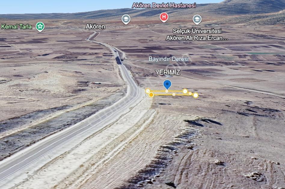 Konya Akören Yolu Üzerinde!!! Yola Cephe 1.785 M² Satılık Tarla — fotoğraf 3