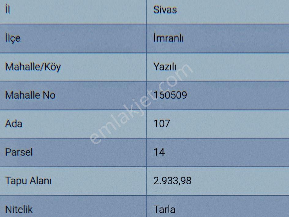 Karahan Emlaktan İmranlı Yazılı Köyünde 3 Dönüm Tarla Yatırımlık — fotoğraf 14