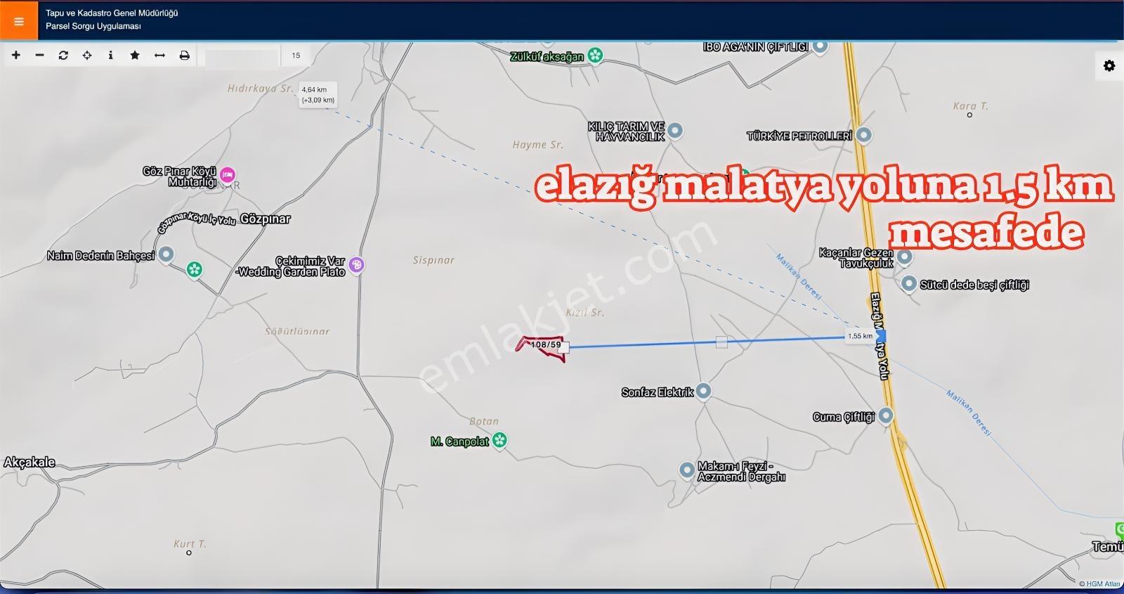 Elazığ Merkez Gözpınarı İyi Konumda 12.646 M2 Tek Tapu Değerli — fotoğraf 7