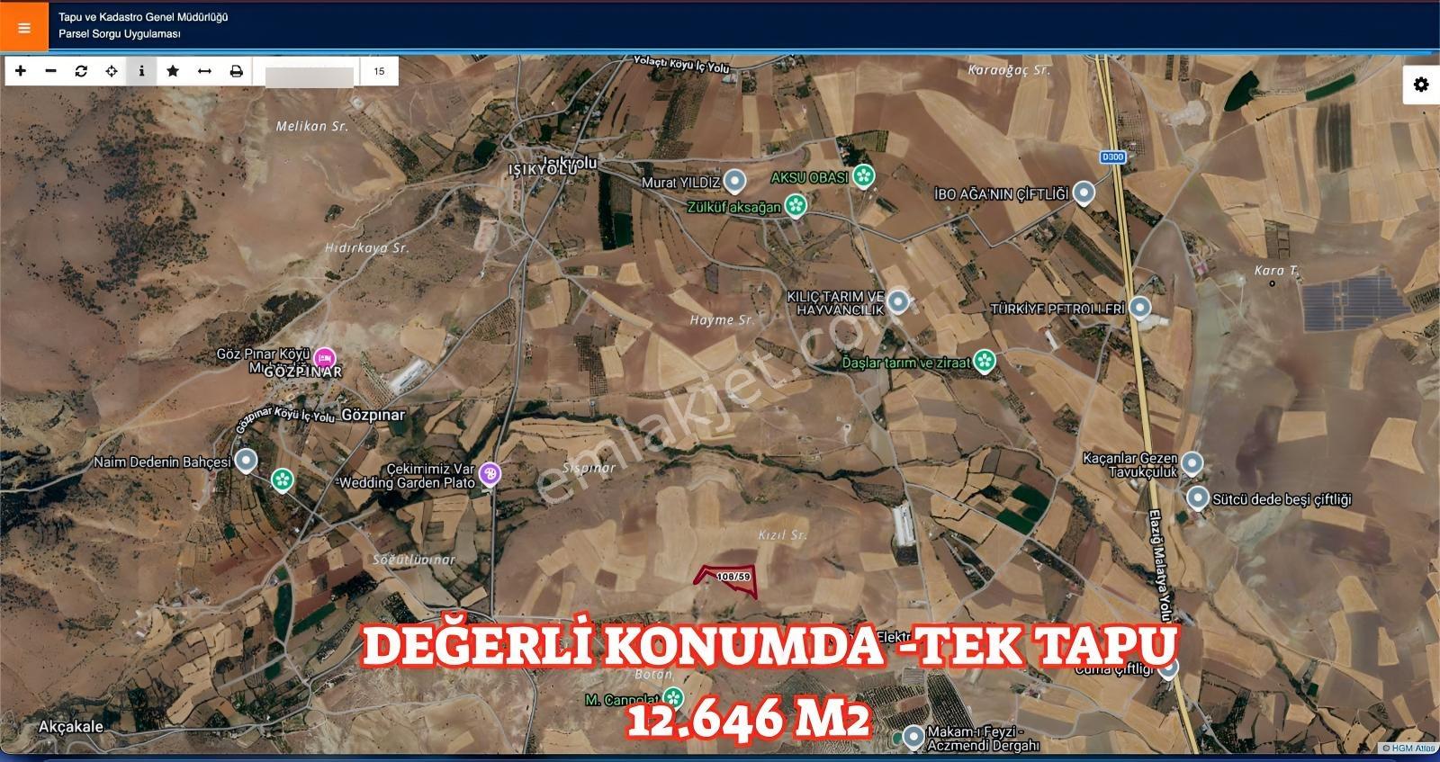 Elazığ Merkez Gözpınarı İyi Konumda 12.646 M2 Tek Tapu Değerli — fotoğraf 9