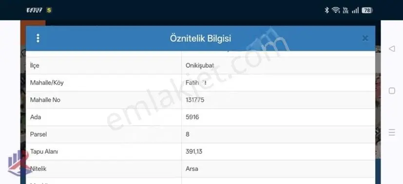 Reos Gayrimenkul Tavşantepe Mah. Satılık 391m² Konut İmarlı Arsa — fotoğraf 3