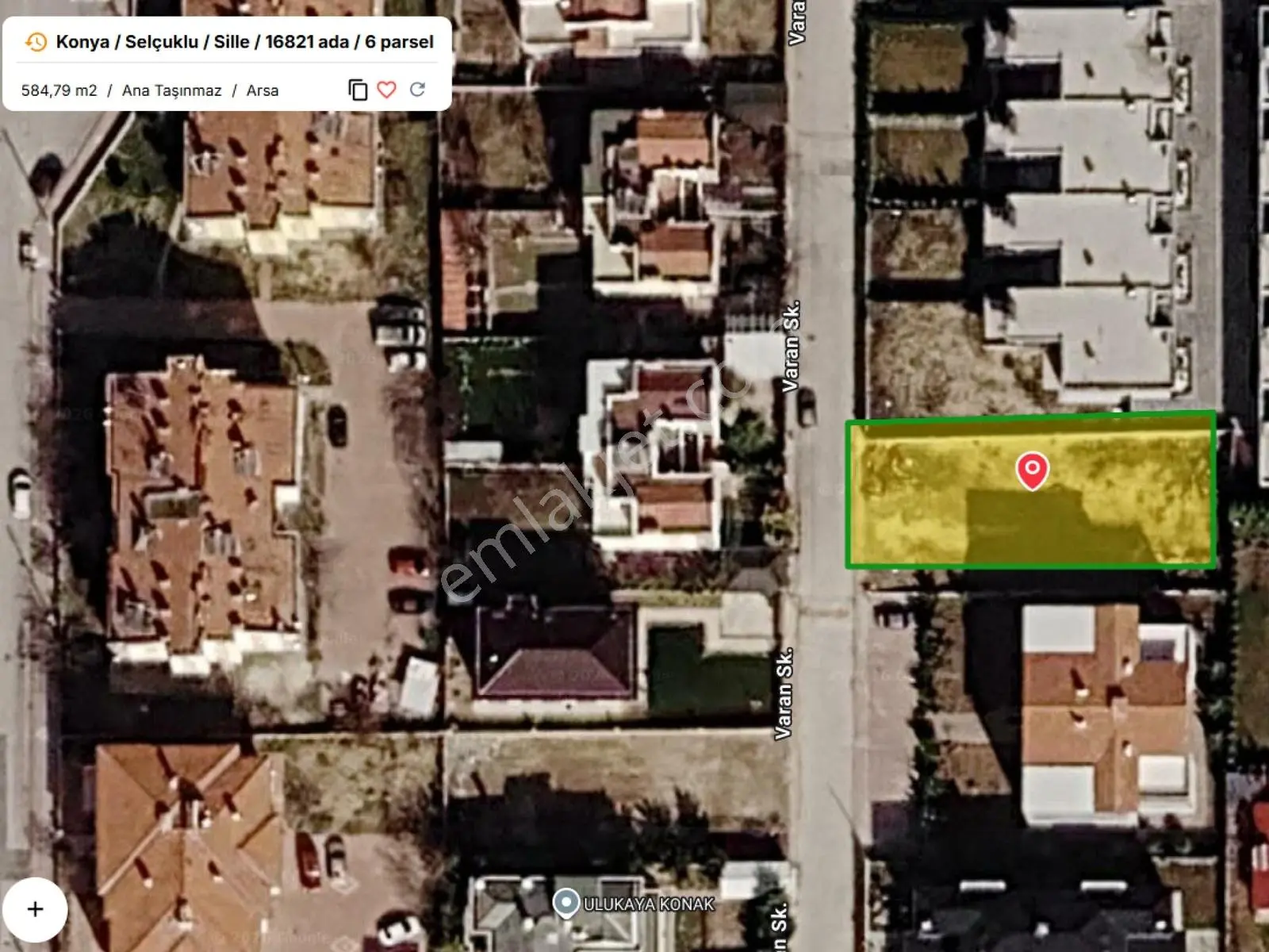 Selçuklu Buhara'da 585m2 Villa Projelik Satılık Arsa Fırsatı — fotoğraf 11