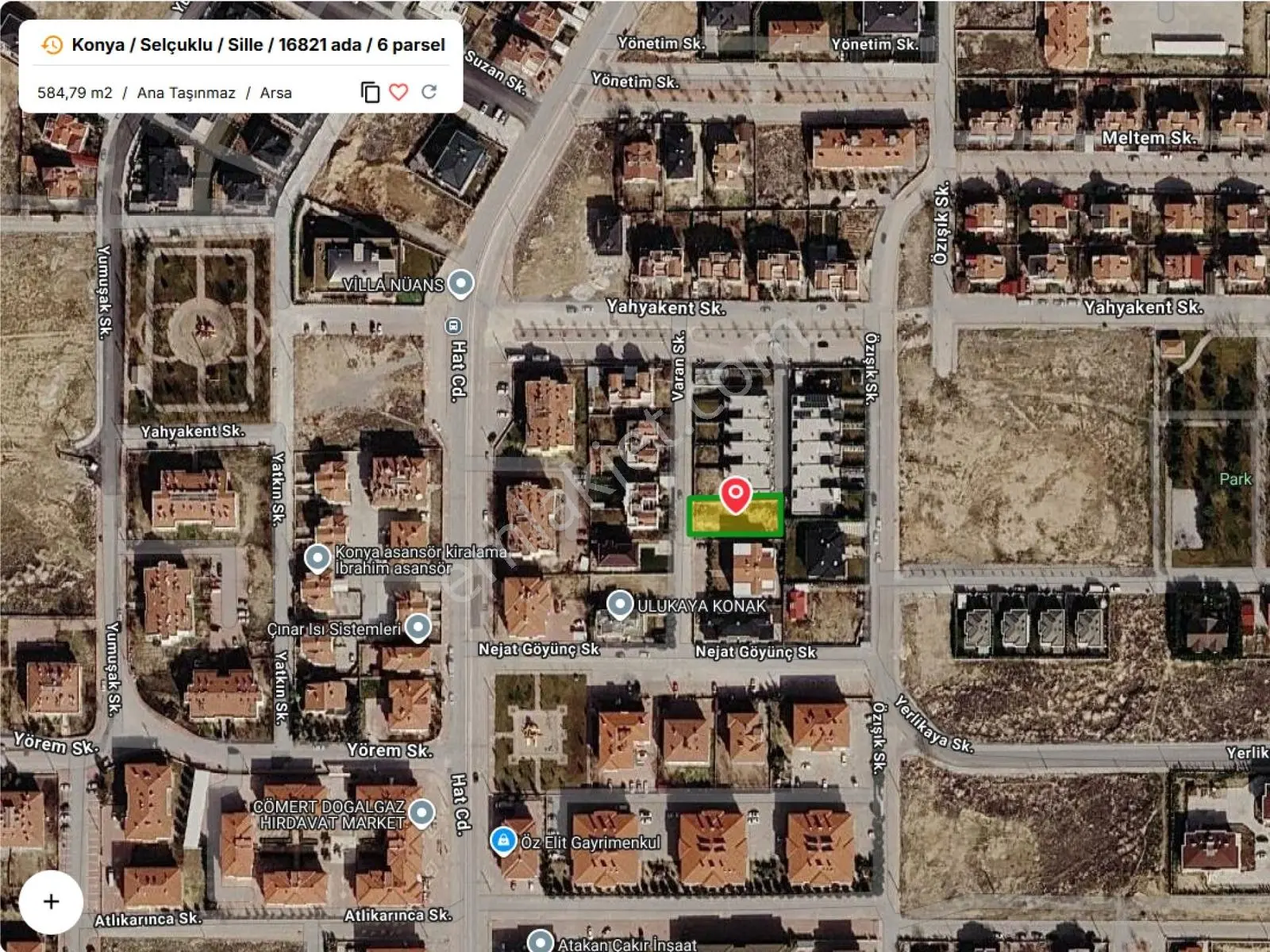 Selçuklu Buhara'da 585m2 Villa Projelik Satılık Arsa Fırsatı — fotoğraf 15