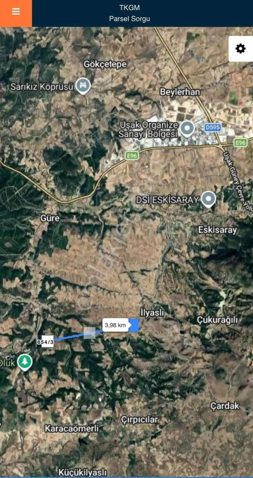 Uşak İlyaslıda Osbye 5,5 Km Mesafede 9.464 M² Müstakil Tapulu — fotoğraf 13
