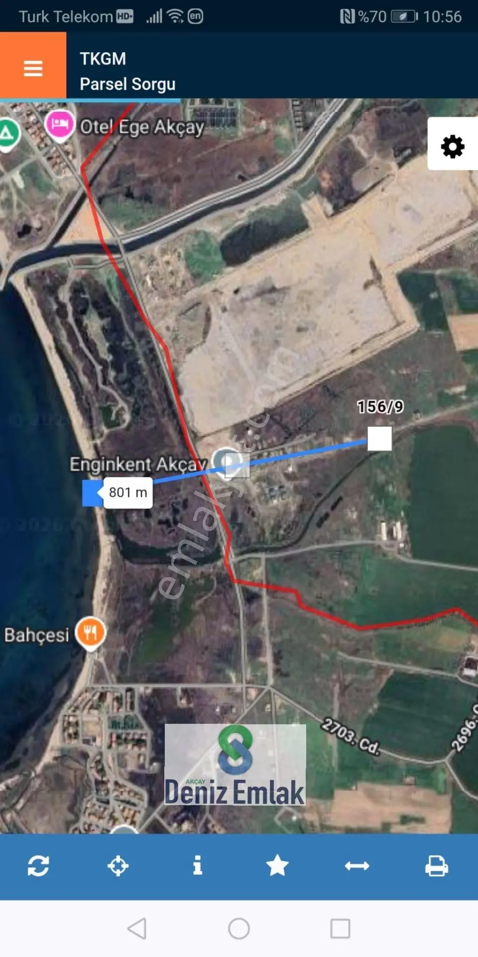 Denizden Çıkrıkçıda 328 M2 Denize 800 M Satılık Villa Arsası.