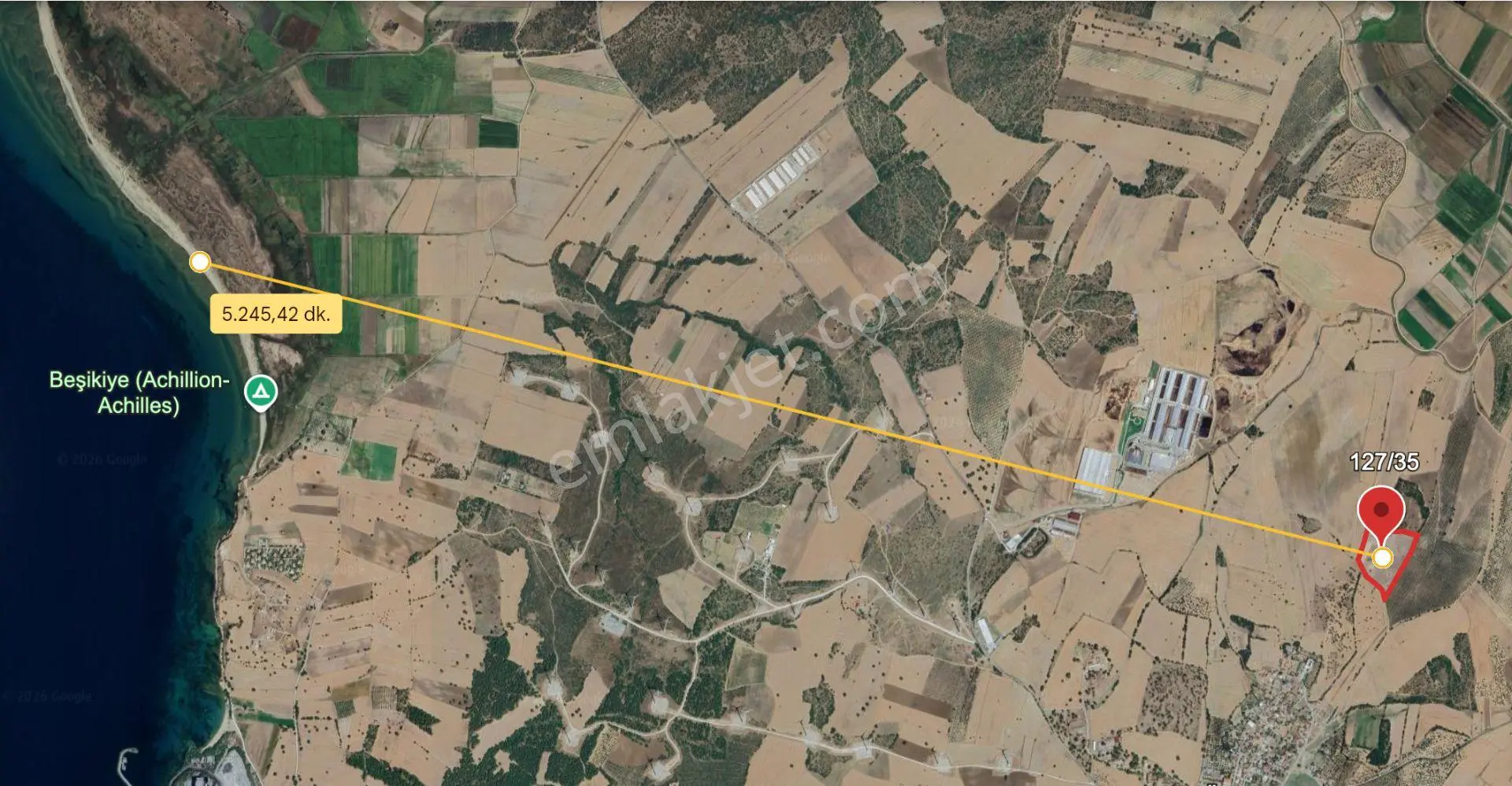 Çanakkale Ezine Üvecik Köyünde 41.547 M² Satılık Tarla — fotoğraf 9