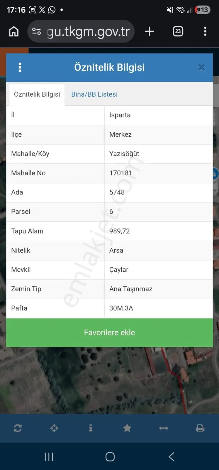 Isparta Yazısöğütte 990 M² Ticari Kullanıma Uygun Değerli Arsa — fotoğraf 4