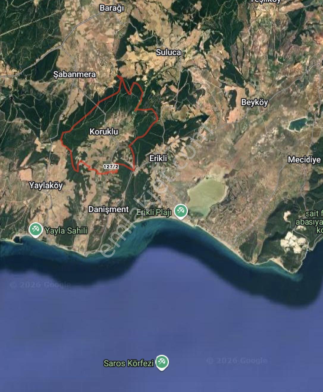 Arsambenim'den Erikli Plajına 5 Dk-asfalt Cepheli 3.832 M2 Tarla — fotoğraf 5