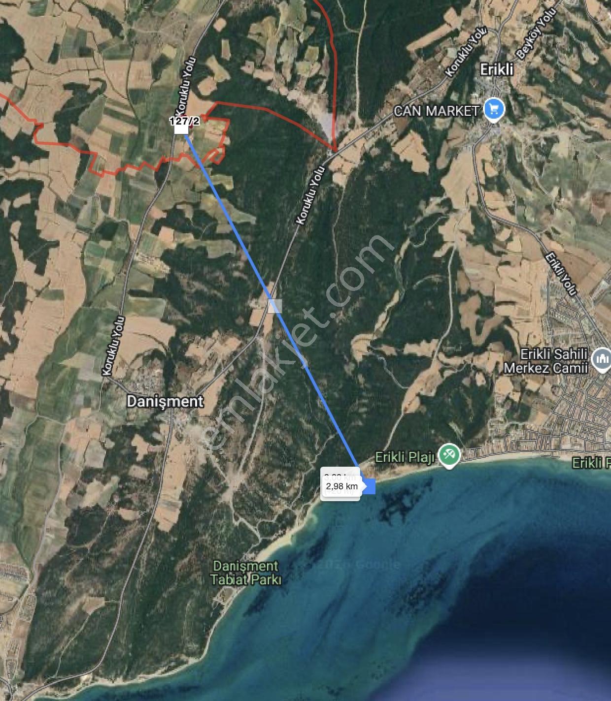 Arsambenim'den Erikli Plajına 5 Dk-asfalt Cepheli 3.832 M2 Tarla — fotoğraf 10