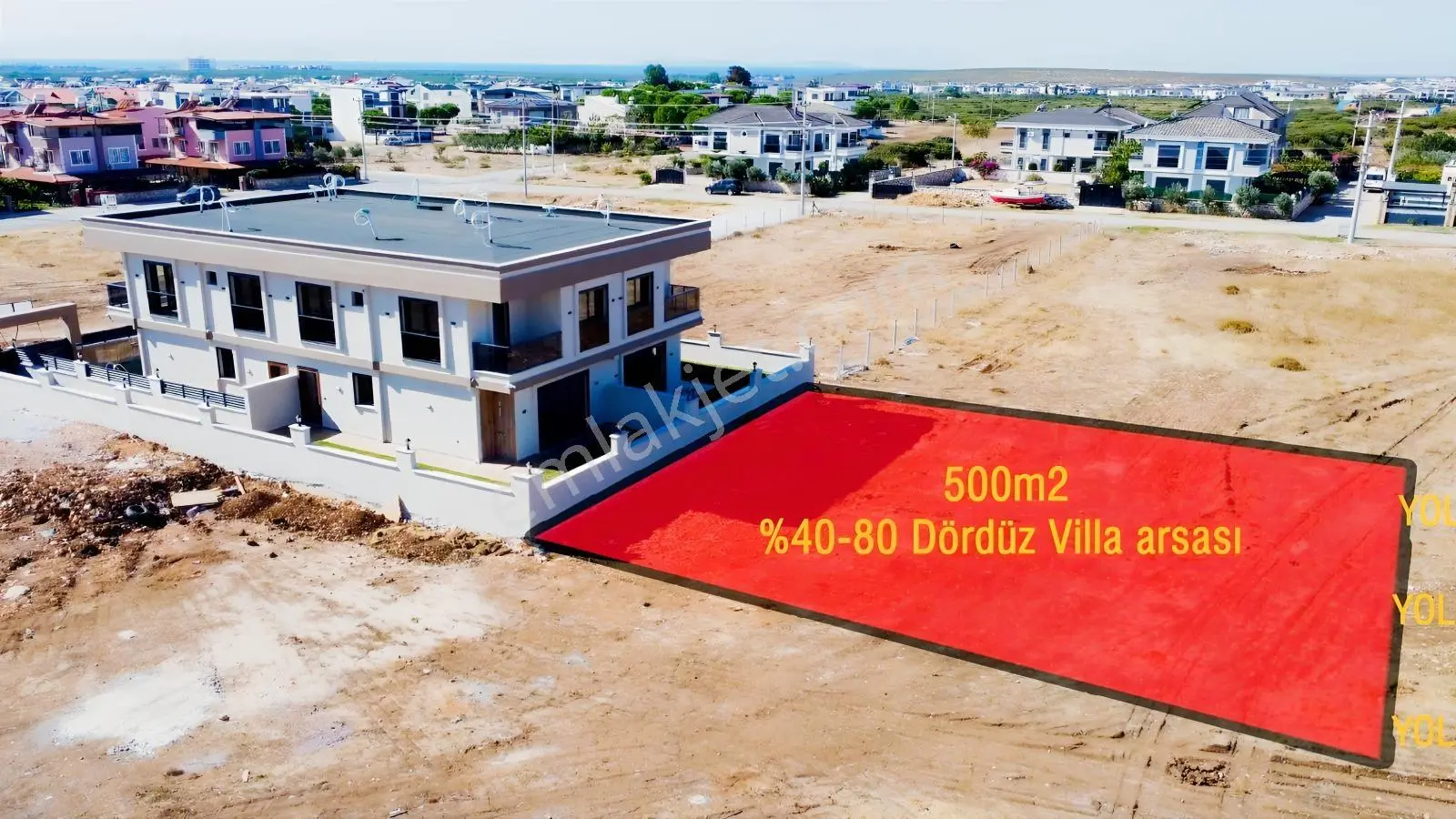 Didim Efeler 500 M² Dördüz Villa Arsası Ruhsat Fiyata Dahil