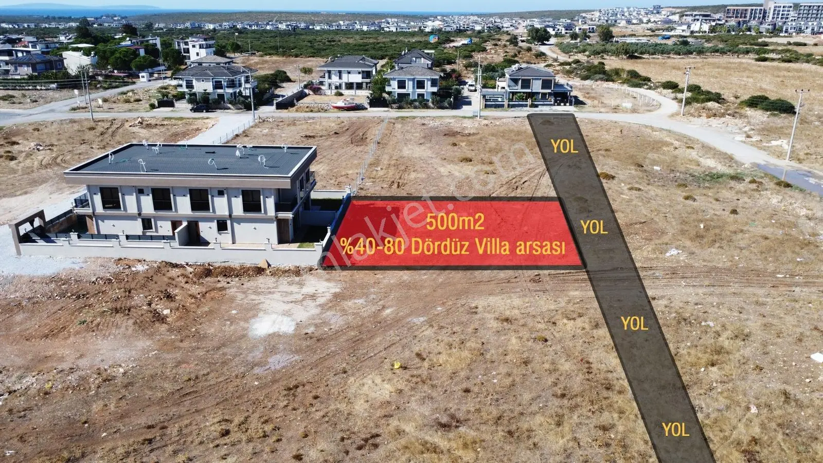 Didim Efeler 500 M² Dördüz Villa Arsası Ruhsat Fiyata Dahil — fotoğraf 2