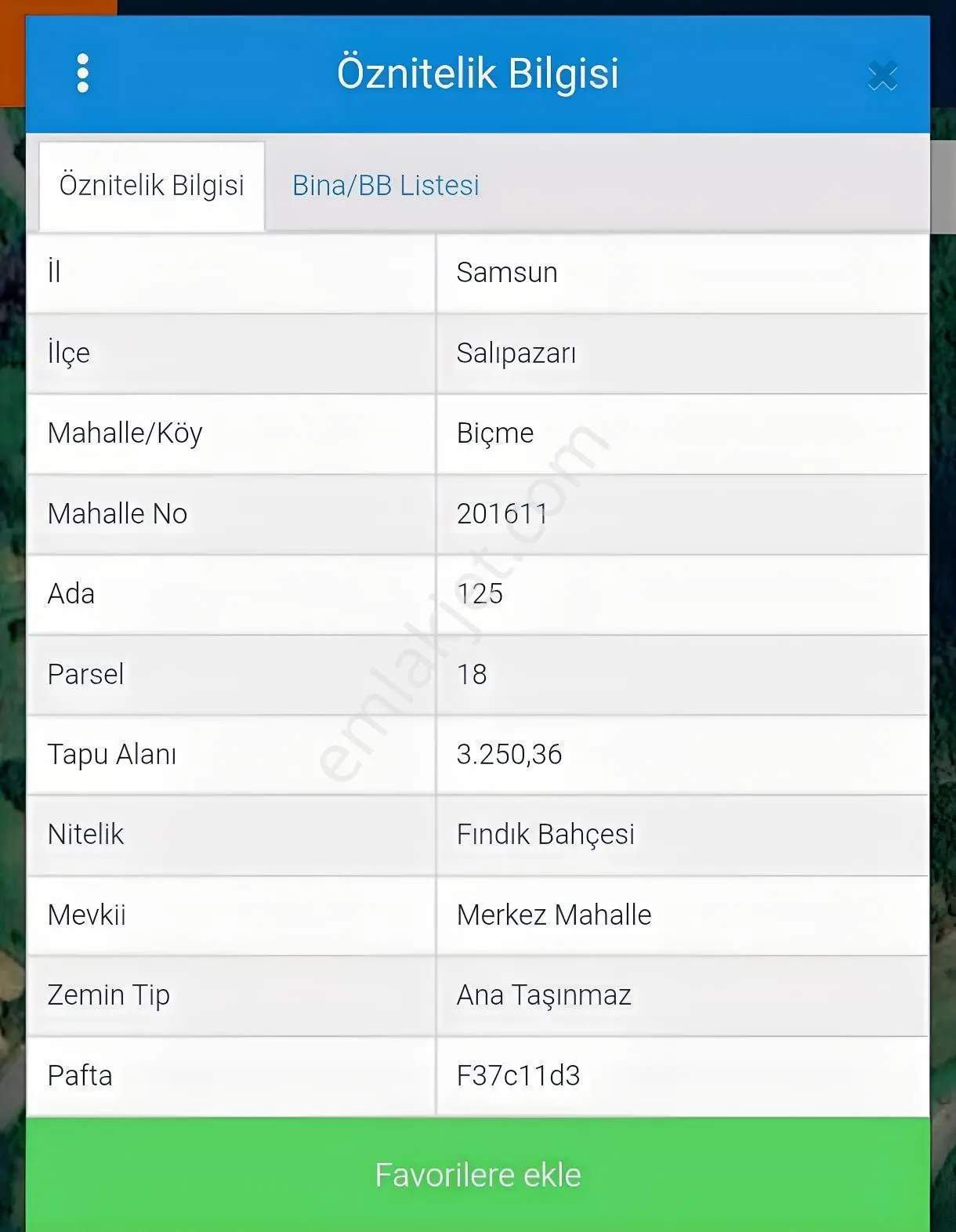 Salıpazarı Biçme Mahallesi Satılık Tarla