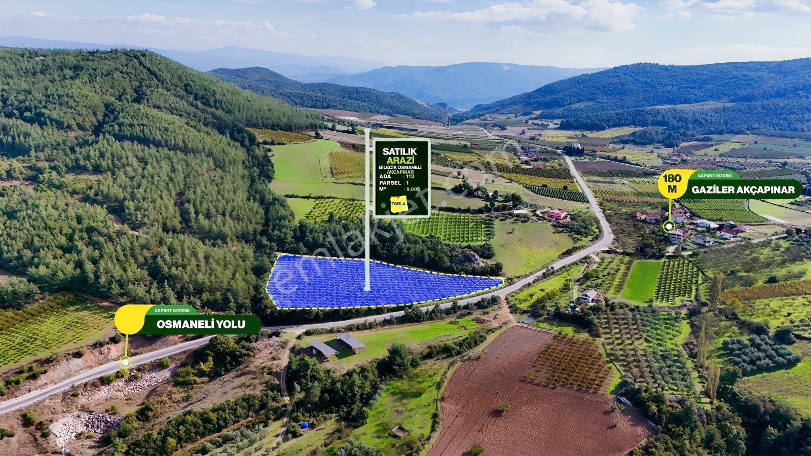 Expertten Bilecik Osmaneli Akçapınarda Satılık 9.000 M² Arazi! — fotoğraf 3