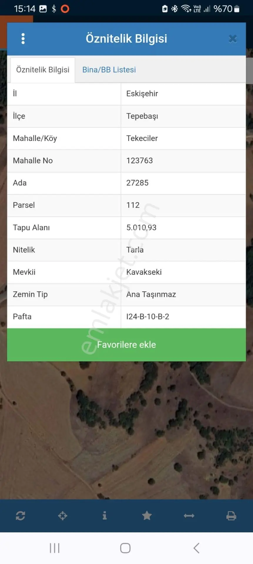 Eskişehir Tekeciler Mah. Yola Cephe 5 Dönüm Satılık Tarla — fotoğraf 3