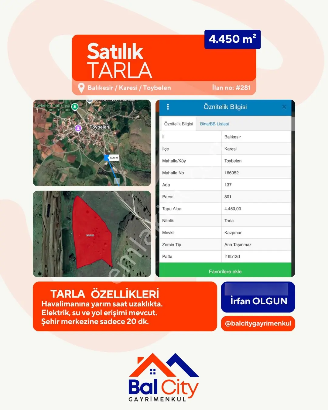 Balcity-karesi Toybelen'de 4.450 M2 Resmi Yola Cephe Fırsat Yatırım — fotoğraf 6