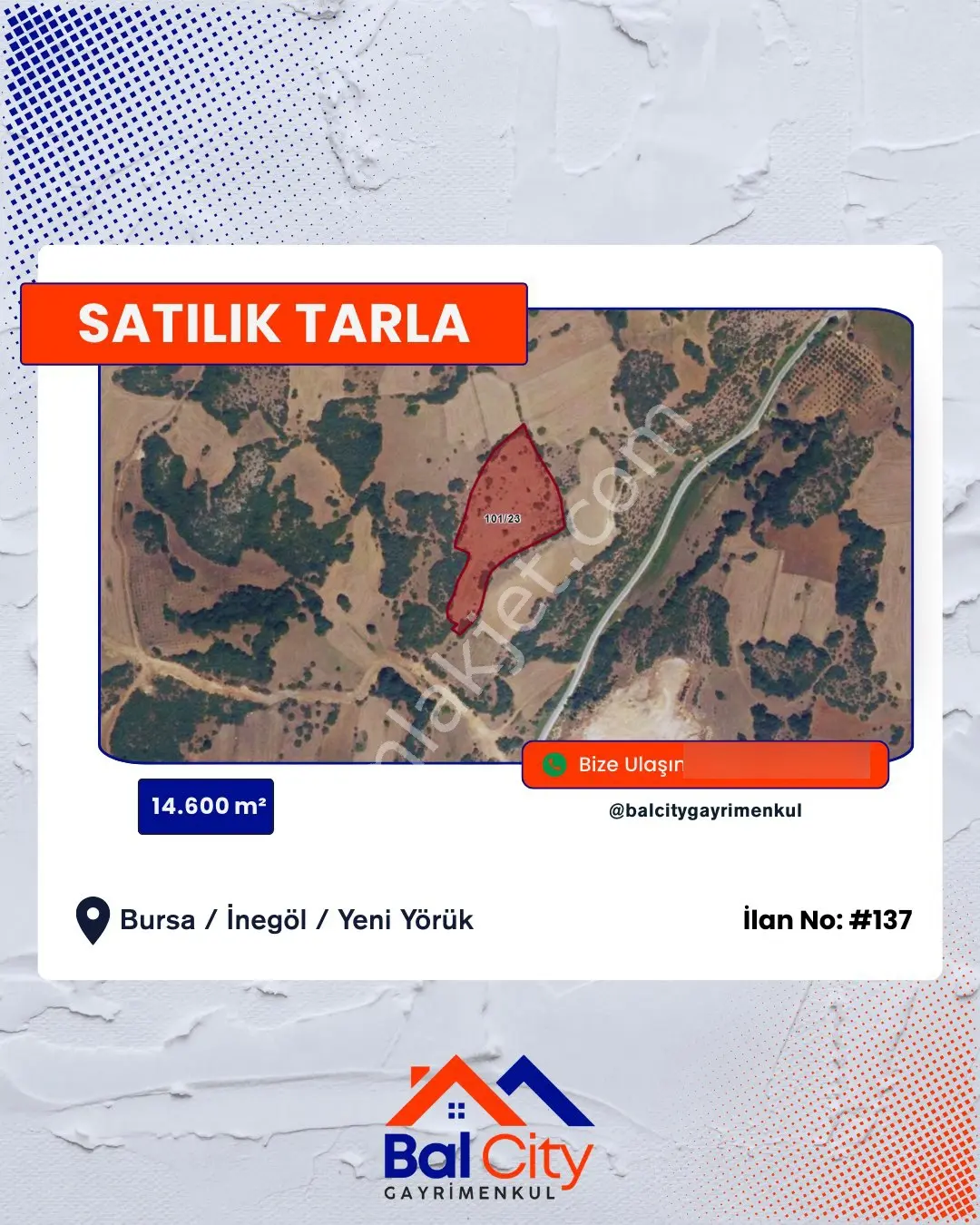 Balcity - Bursa İnegöl'de İlçeye Yakın 14.600 M2 Dev Tarla — fotoğraf 6