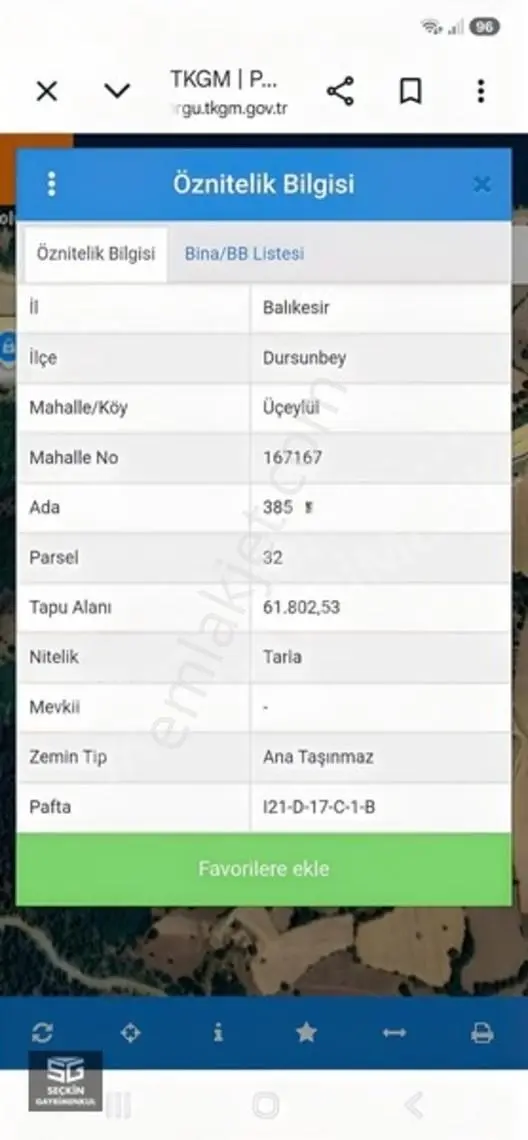 Satılık Tek Tapu 62 Dönüm Yatırımlık Tarla — fotoğraf 5