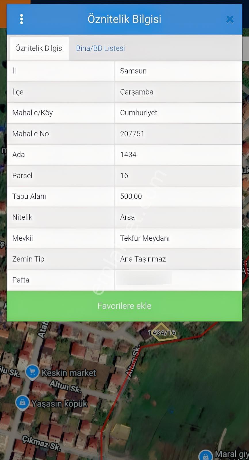 Çarşamba Fırsat Satılık Arsa