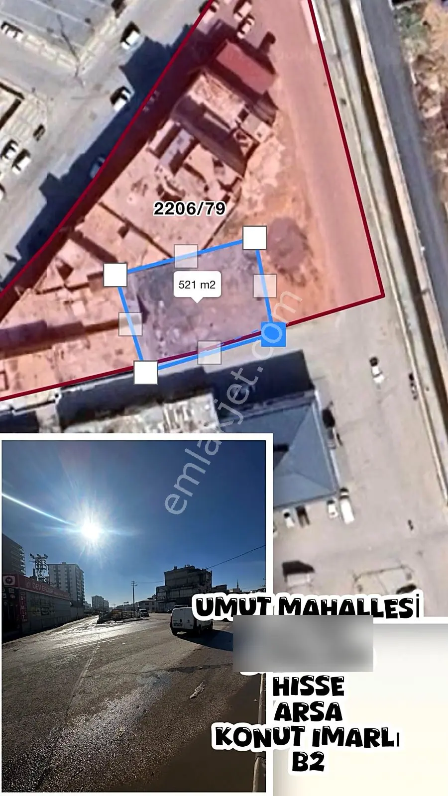 Şehitkamil Umut Mahallesi'nde 521 M² Hisseli Konut İmarlı Satılık Arsa — fotoğraf 7