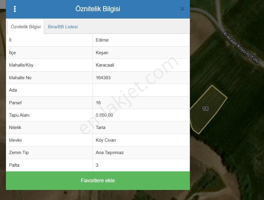 Edirne Keşan Karacaali'De 5.650 M² Satılık Tarla |Yatırım Fırsat