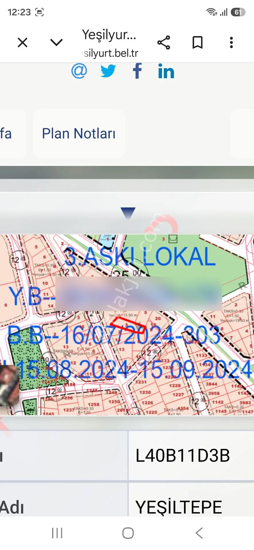 Yeşiltepe Sıtadın Yanı 5 Kata İmarlı Satılık 418 Metre Arsa — fotoğraf 2