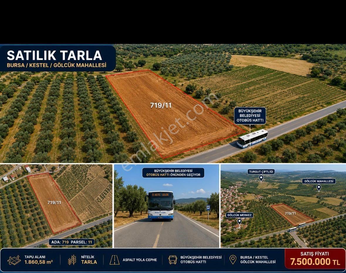 Bursa Yıldırım Kestel Gölcük Mah. 1.860 M2 Elektirik ,suyu Mevcut Olan Asfalt Yola Cepheli — fotoğraf 13