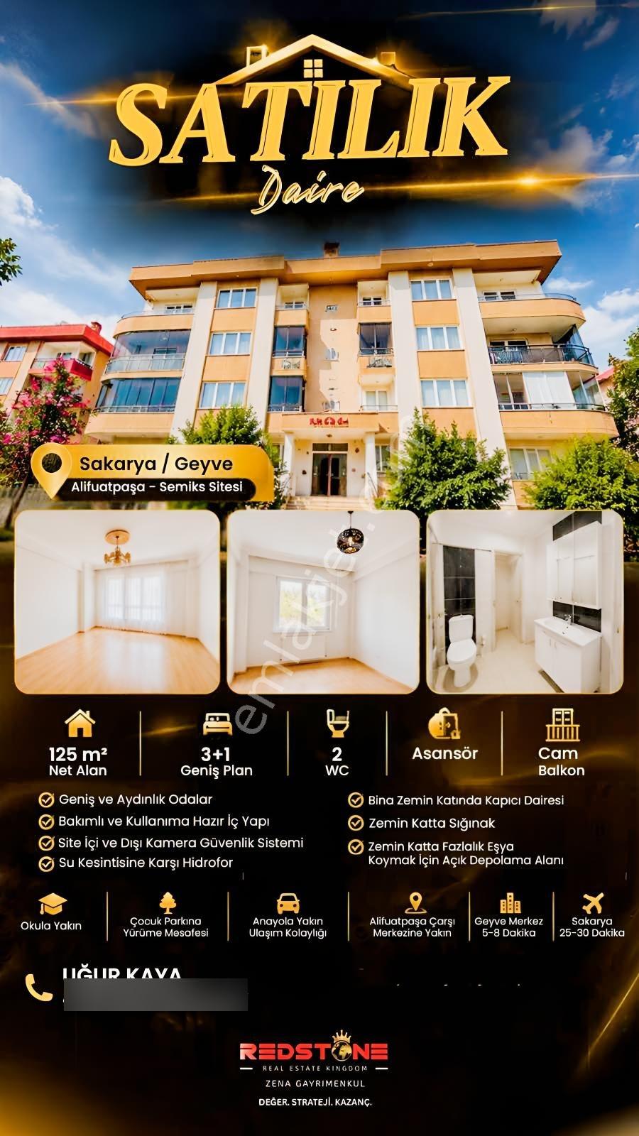 Geyve Alifuatpaşa Semiks Sitesinde 120 M² Net 3+1 Satılık Daire