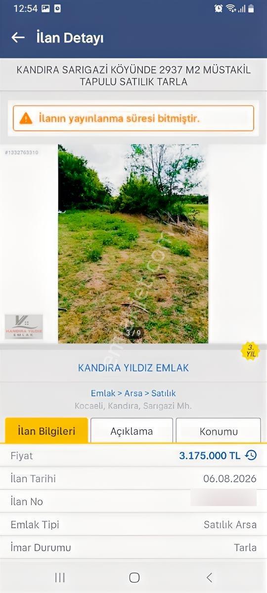 Kocaeli Kandıra Sarigazi'de Köye Yakın 2938 M2 0.05 İmarlı Arsa — fotoğraf 7