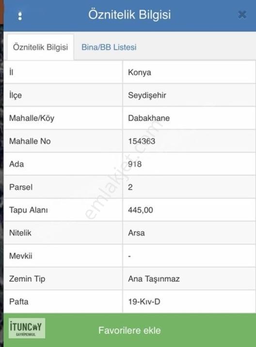 İtuncay Dan Dabakhane Mh Satılık Arsa — fotoğraf 3