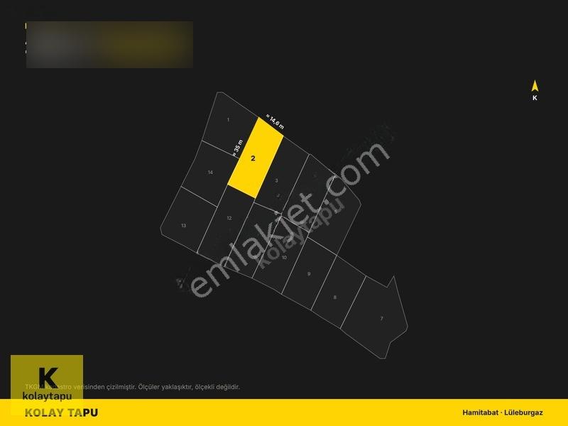 Kolaytapu Lüleburgaz Hamitabat Müstakil 507m² Konut İmarlı Arsa — fotoğraf 5