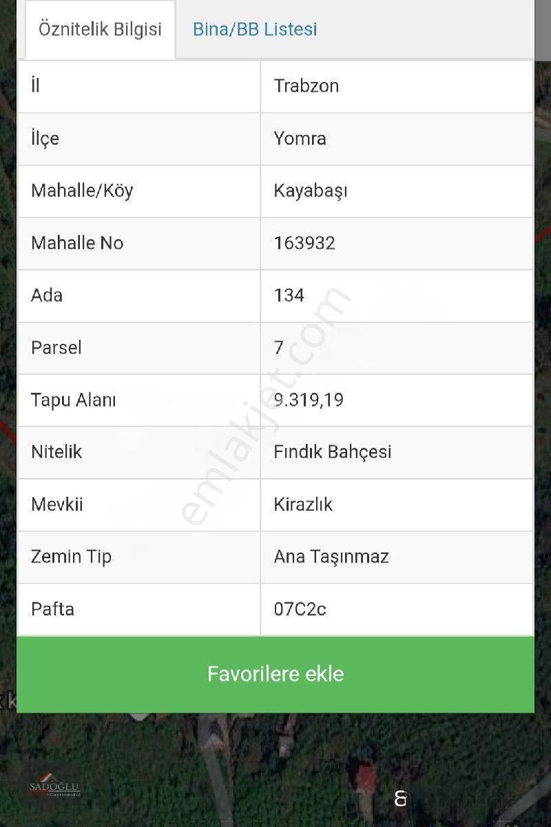 Trabzon Yomra Kayabaşın' Da Satılık 9.319 M2 Fındık Bahçesi — fotoğraf 17