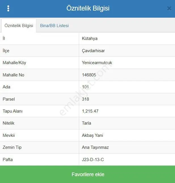 Satılık 1.215 M2 Tarla Kadastro Yola Parsel Çavdarhisar / Kütahya — fotoğraf 2