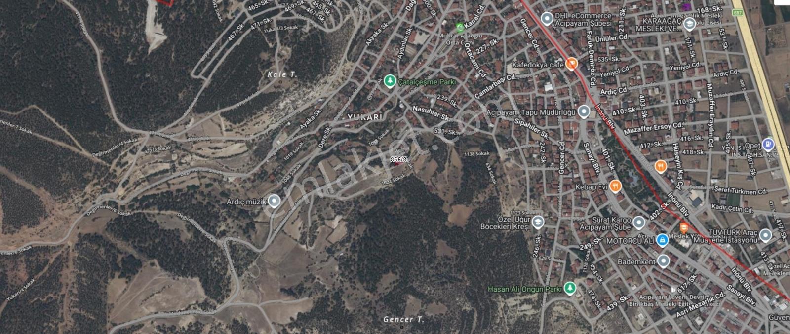 Denizli Acıpayam Yukarı Mahallesi 2 Kat 447m2 Satılık Arsa — fotoğraf 8