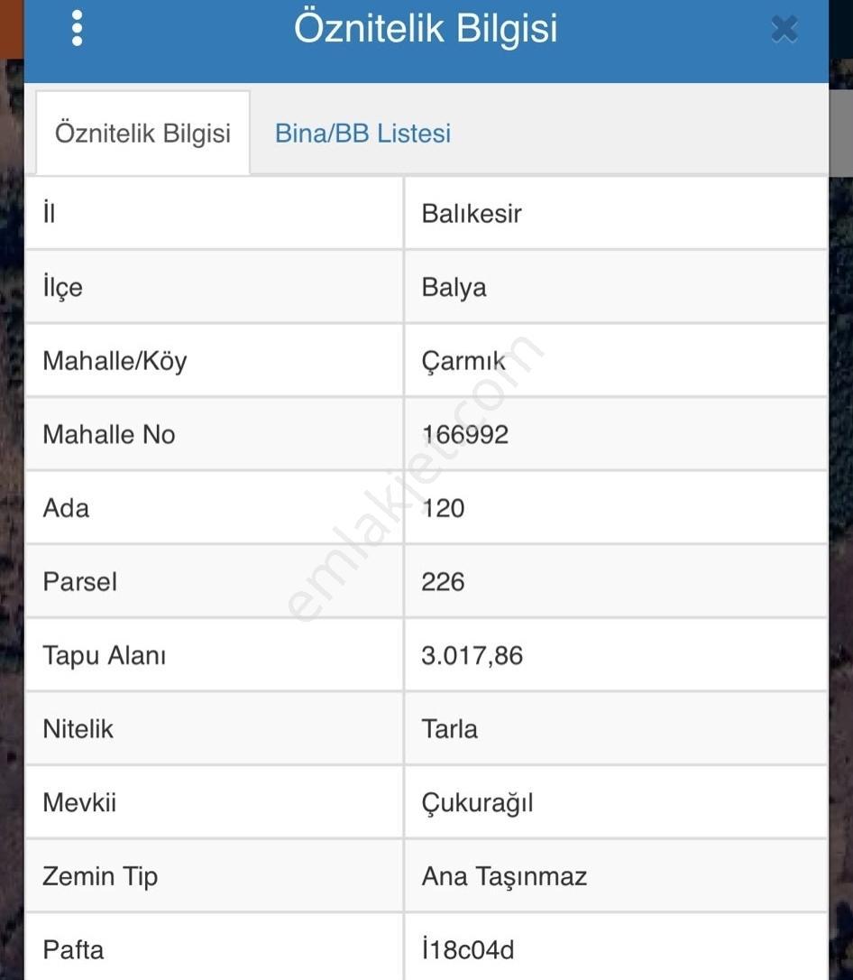 Balya Kaya Emlak'tan Uygun Fiyatlı Tarla — fotoğraf 2