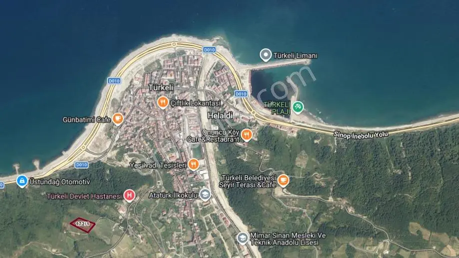 Sinop Türkeli'de Deniz Manzaralı Tek Tapu İmarlı Arsa — fotoğraf 7