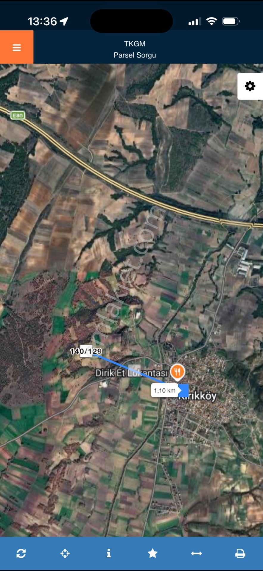 Lüleburgaz Kırıkköyde Tek Tapu Tarla