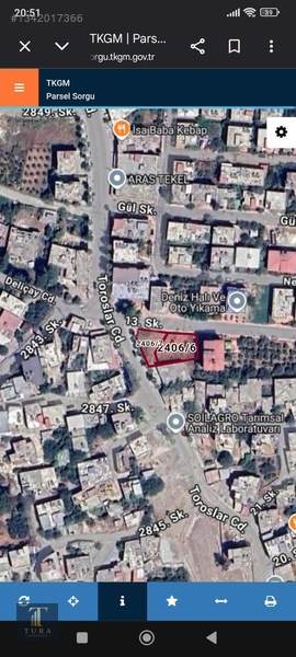 Mersin Akdeniz Karacailyas Mahallesi'nde 406,53 M² Tek Tapu Arsa — fotoğraf 3