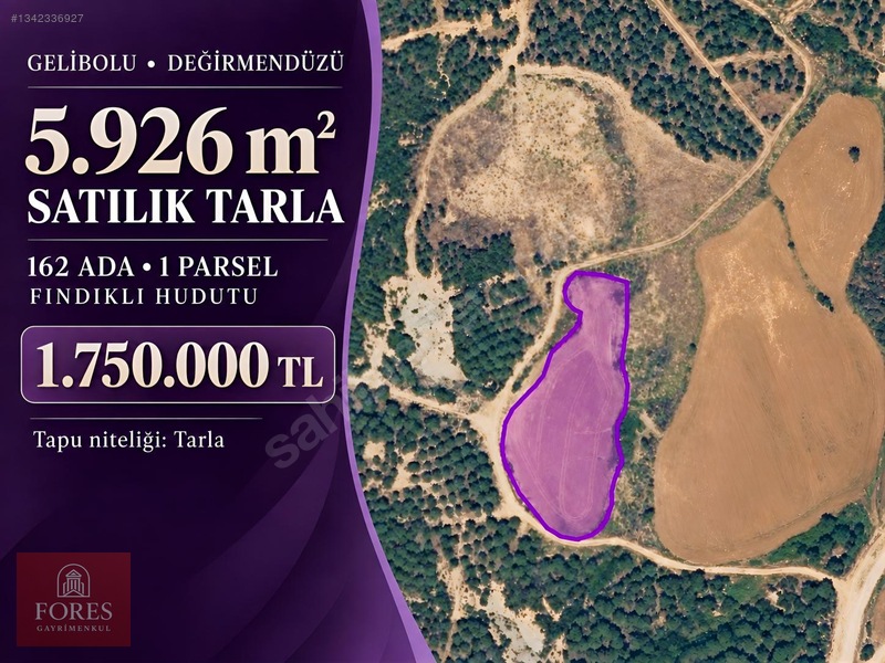 Geliboluda Doğanın İçinde 5.926m² Müstakil Tapulu Satılık Tarla — fotoğraf 2