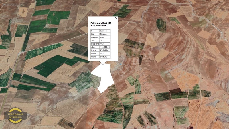 Fırsat Kayseri Bünyan Merkez De.tek Tapu 114.200m2 Satılık Tarla — fotoğraf 6