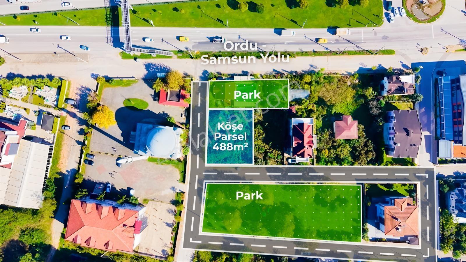 Fatsa Dolunay Sahile 1 Dk | 490 M² | Köşe Parsel Villalık Arsa — fotoğraf 4