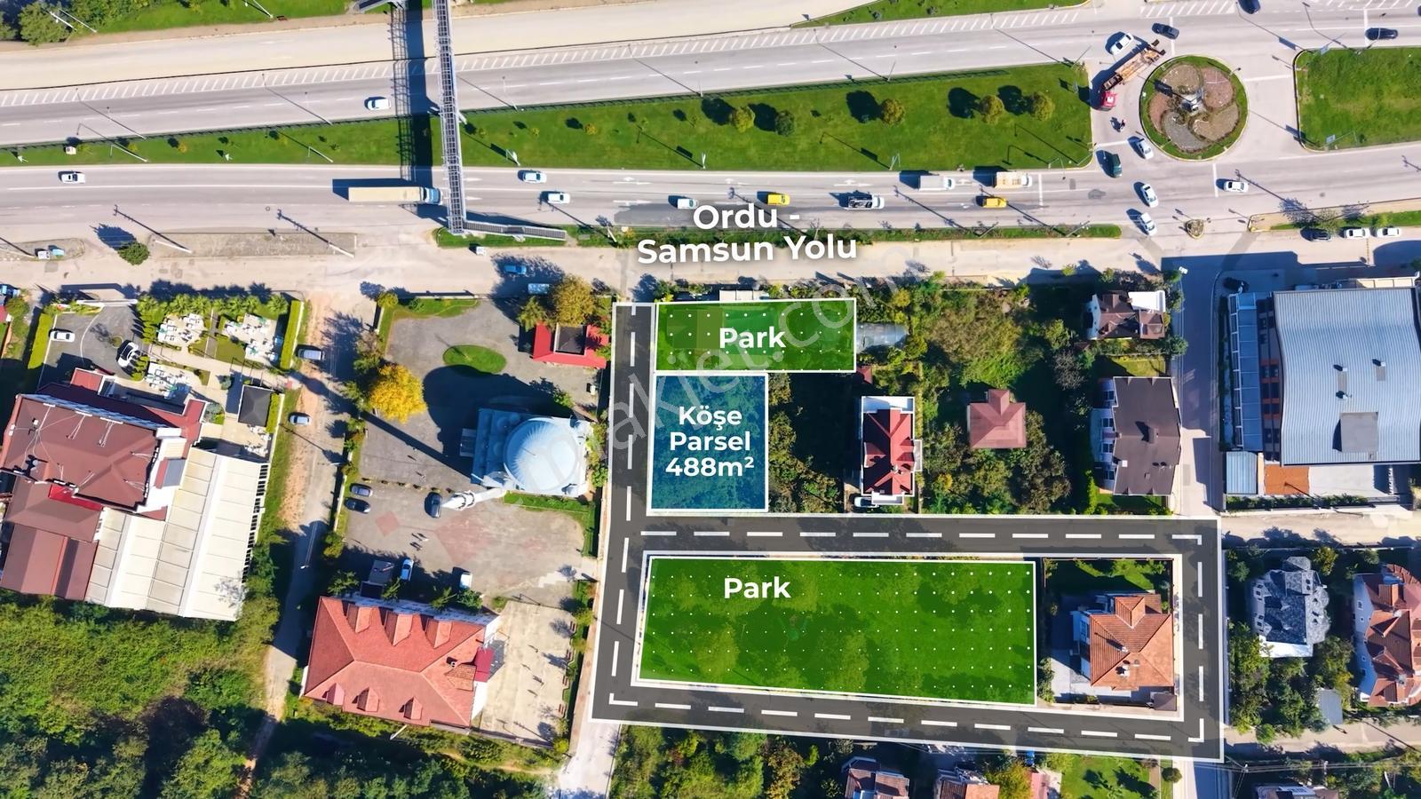 Fatsa Dolunay Sahile 1 Dk | 490 M² | Köşe Parsel Villalık Arsa — fotoğraf 8