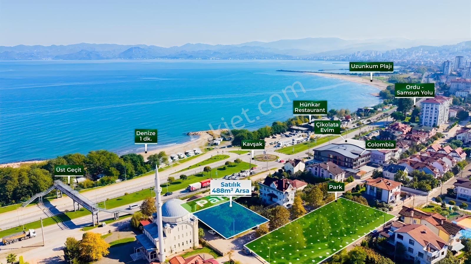 Fatsa Dolunay Sahile 1 Dk | 490 M² | Köşe Parsel Villalık Arsa — fotoğraf 20