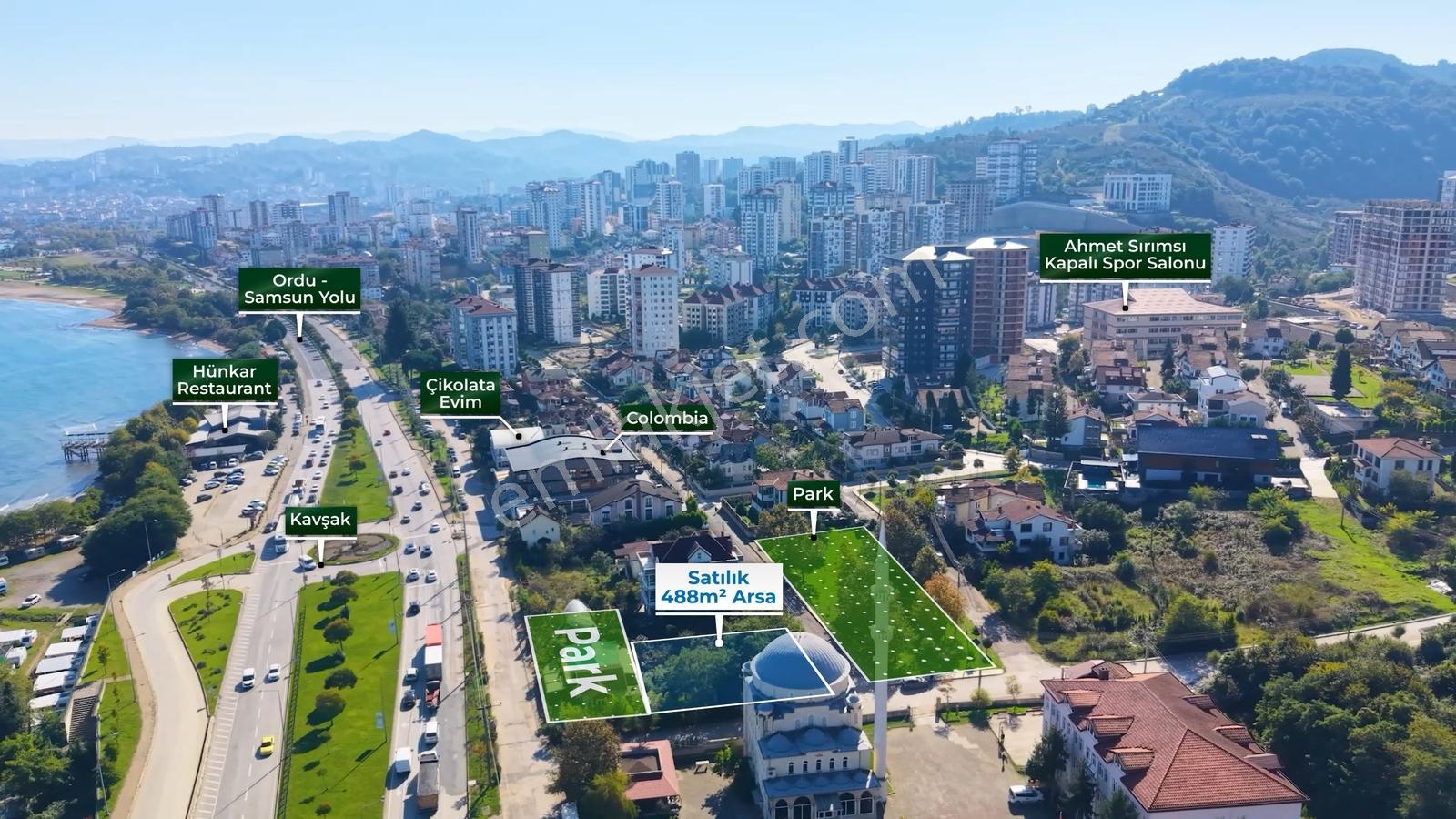 Fatsa Dolunay Sahile 1 Dk | 490 M² | Köşe Parsel Villalık Arsa — fotoğraf 22
