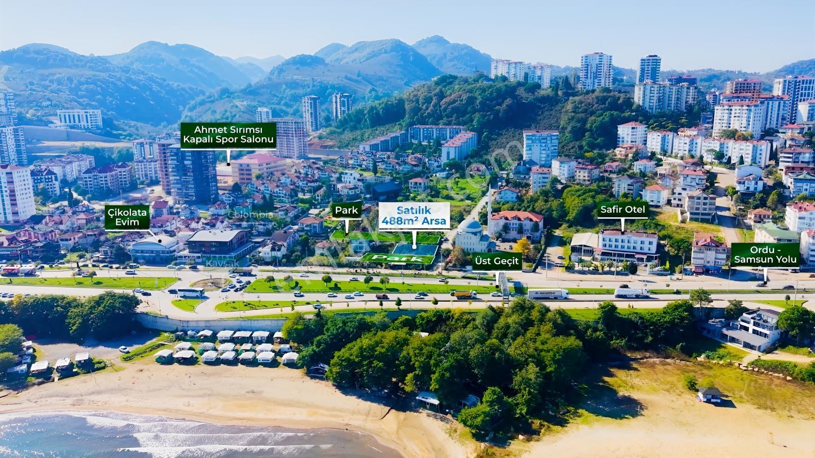 Fatsa Dolunay Sahile 1 Dk | 490 M² | Köşe Parsel Villalık Arsa — fotoğraf 25