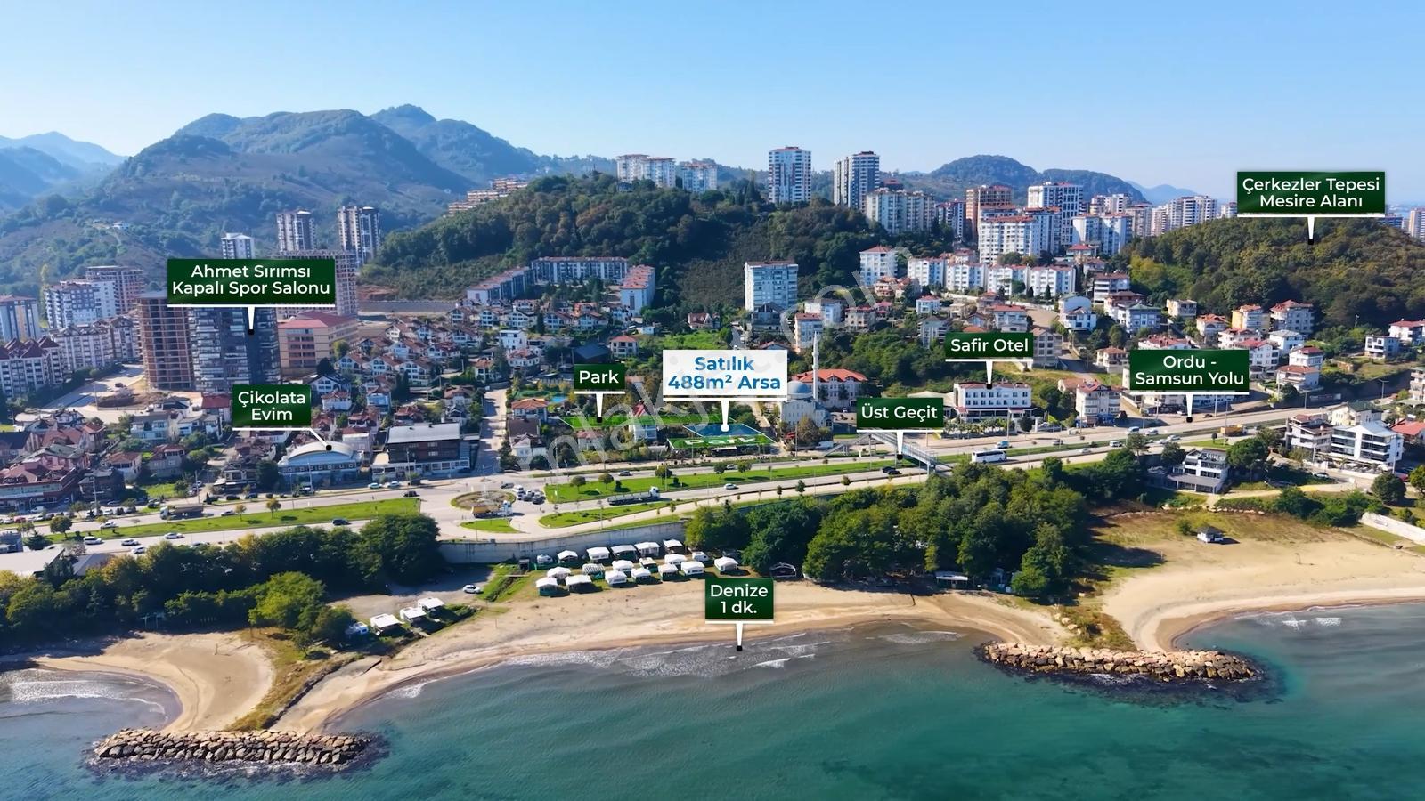 Fatsa Dolunay Sahile 1 Dk | 490 M² | Köşe Parsel Villalık Arsa — fotoğraf 26