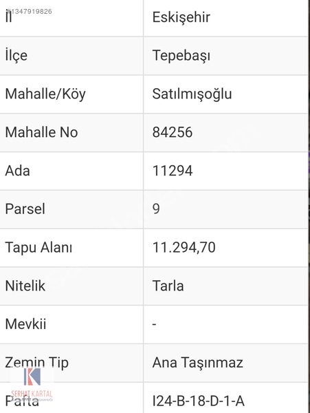 Kartal'dan Satılmışoğlu'nda Teknik Oto Karşısı 11.294 M2 Tarla — fotoğraf 4