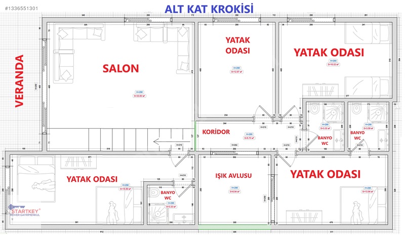 Foçaköyde Tam Müstakil Oturuma Hazır Eşyalı 5+1 Satılık Villa — fotoğraf 34