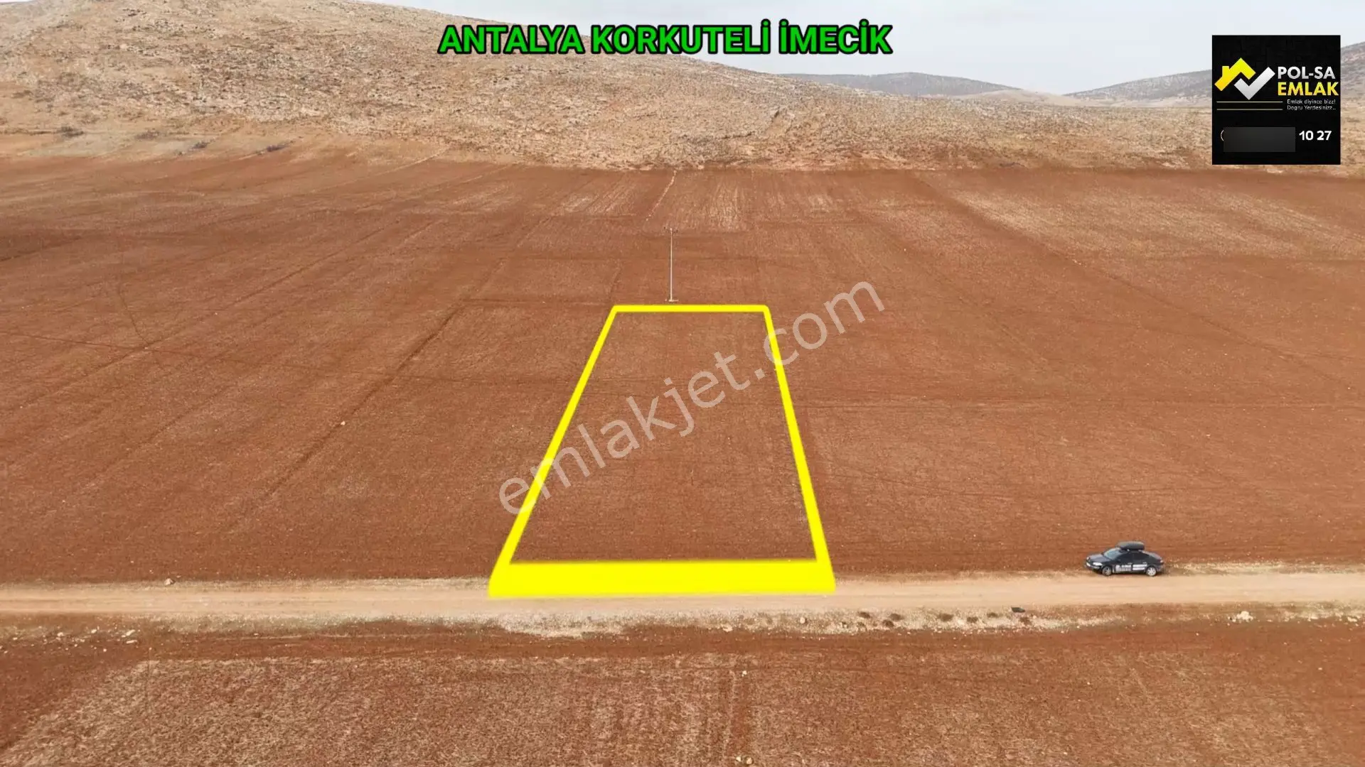 Antalya Korkuteli İmecik Köyü Satılık 1.891M2 Tarla Resmi Yol Var