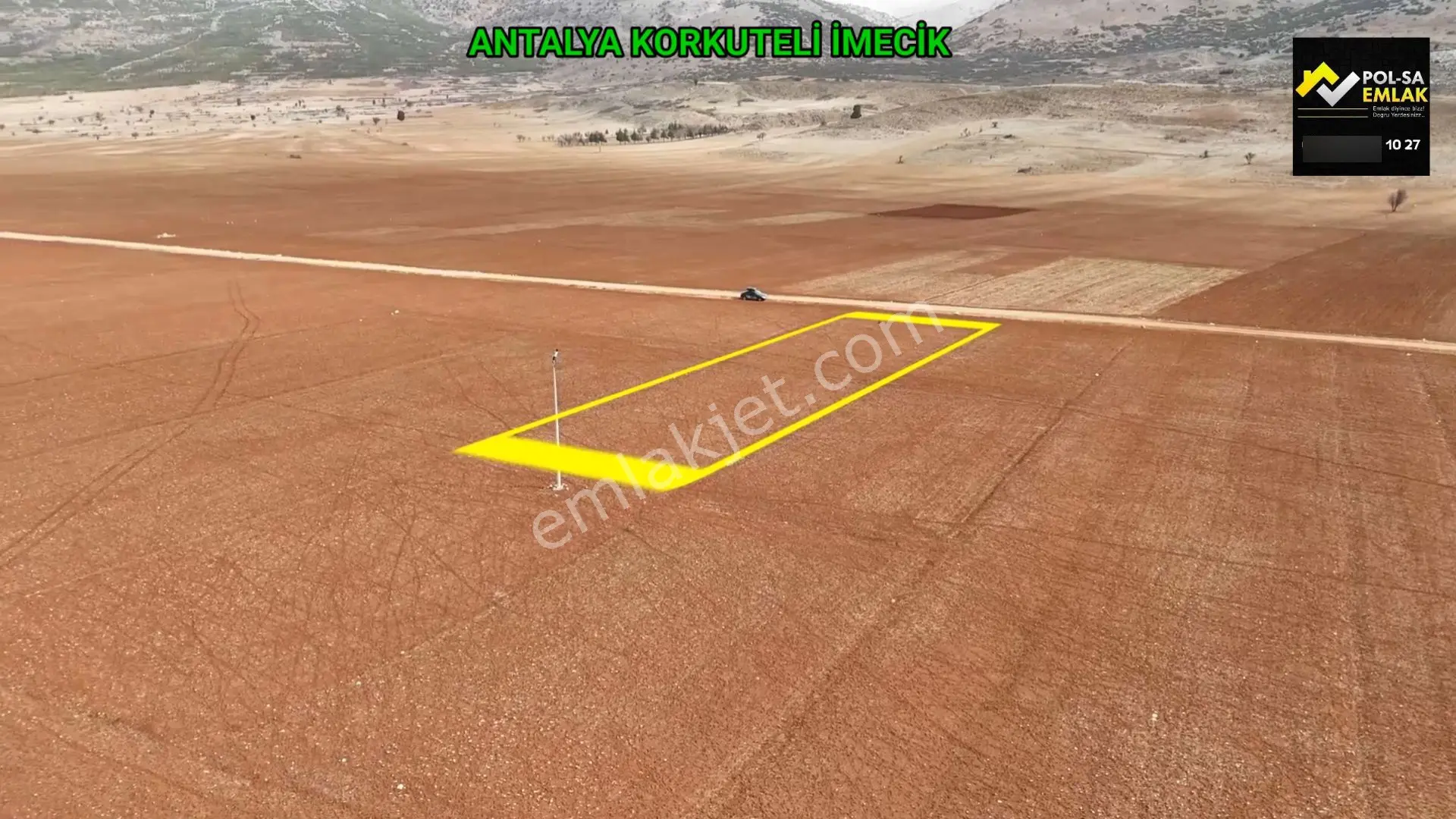 Antalya Korkuteli İmecik Köyü Satılık 1.891m2 Tarla Resmi Yol Var — fotoğraf 10