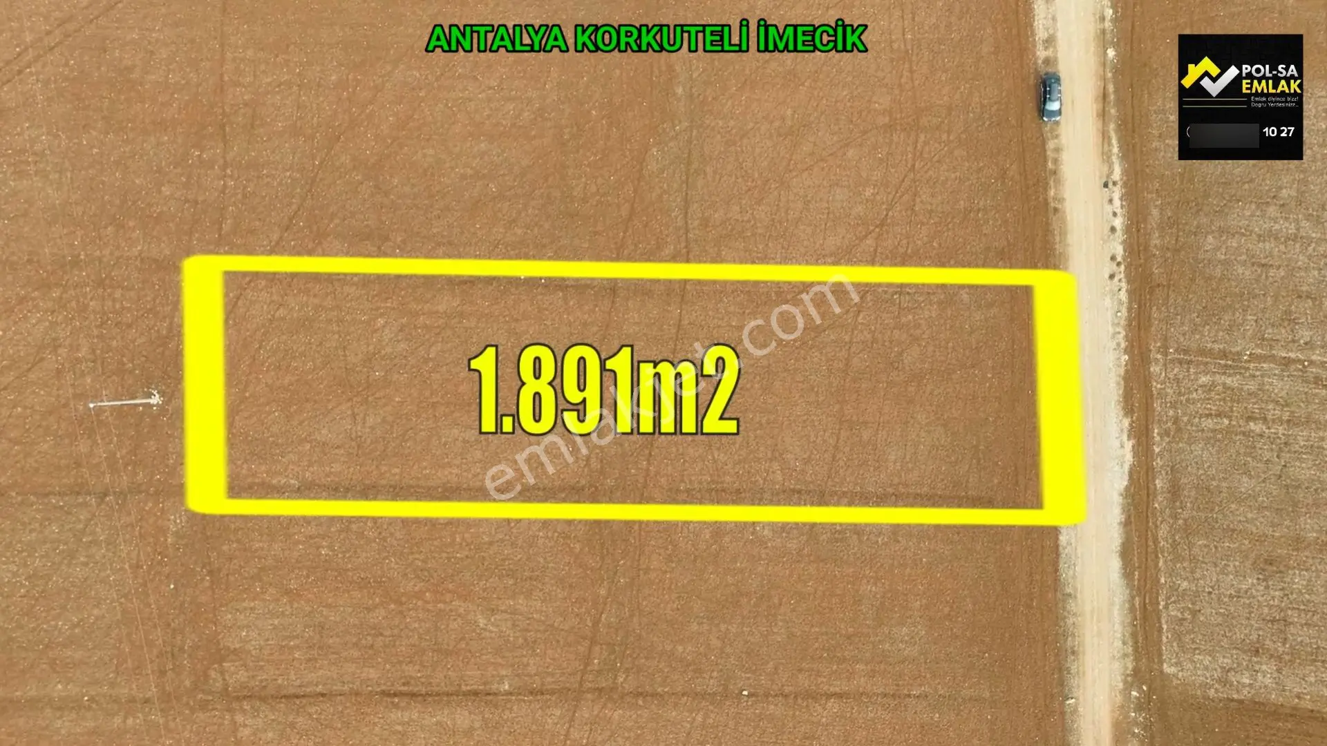 Antalya Korkuteli İmecik Köyü Satılık 1.891m2 Tarla Resmi Yol Var — fotoğraf 12